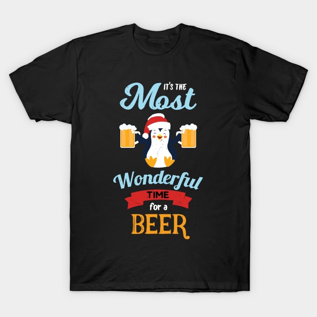 Its The Most Wonderful Time For A Beer Xmas Party Drinking T-Shirt by GDLife
